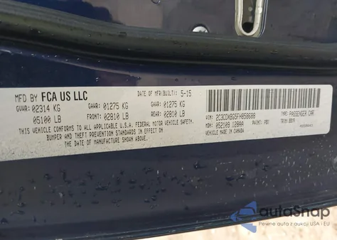 2015 Dodge Charger Se z USA, uszkodzony, nr VIN 2C3CDXBG5FH858688